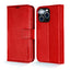 [Leather Wallet Case] Genuine Leather [RFID Blocking] Magnetic Flip Case with Card & Slots and Stand For iPhone 14 Pro