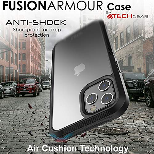 [Fusion Armour Case] Premium Slim Hybrid Tough Heavy Duty, Clear Back Bumper Case for iPhone 12 Pro Max