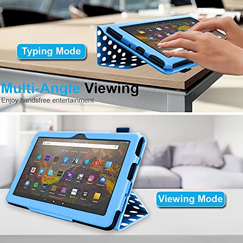 [Folio Case] Smart Cover Stand with Auto Sleep/Wake & Hand Strap For Amazon Fire HD 10" / HD 10" Plus (2021/11th Generation)