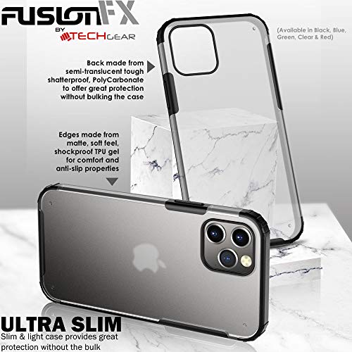 [Fusion FX Case] Slim & Light Tough Fused Gel Bumper & Hard Back Matte Case for iPhone 12 Mini