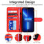 [Wallet Case] Protective Cover with Cash & Card Holder, Stand and Wrist Strap For Apple iPhone 13 Pro Max