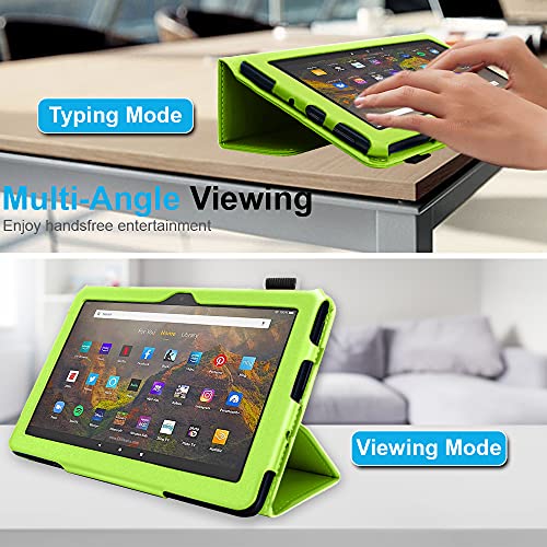 [Folio Case] Smart Cover Stand with Auto Sleep/Wake & Hand Strap For Amazon Fire HD 10" / HD 10" Plus (2021/11th Generation)