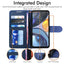 [Wallet Case] Protective Cover with Cash & Card Holder, Stand and Wrist Strap For Motorola Moto G22