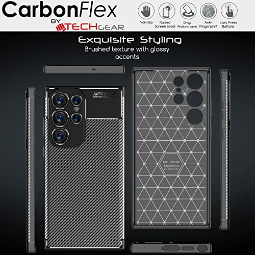 [CarbonFlex Case] Premium Shockproof Soft Slim Cover with Carbon Fibre Effect For Samsung  Galaxy S23 Ultra
