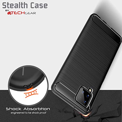 [Stealth Case] Samsung Galaxy A42 5G Soft Protective Slim Cover with Carbon Fibre Detailing