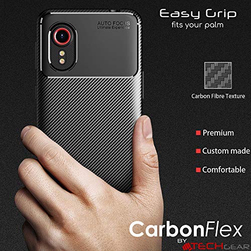[CarbonFlex Case] Premium Shockproof Soft Slim Cover with Carbon Fibre Effect For Samsung Galaxy XCover 5
