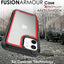 [Fusion Armour Case] Premium Slim Hybrid Tough Heavy Duty, Clear Back Bumper Case for iPhone 12 Mini