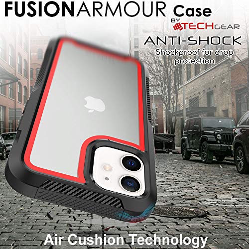 [Fusion Armour Case] Premium Slim Hybrid Tough Heavy Duty, Clear Back Bumper Case for iPhone 12 Mini