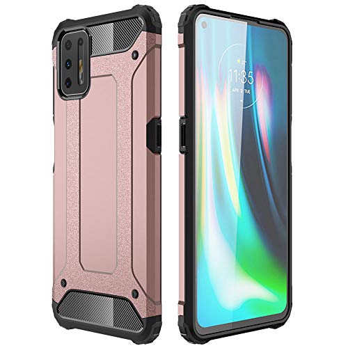 [Tough Armoured Case] ShockProof Dual-Layer Protective Heavy Duty Cover for Motorola Moto G9 Plus