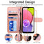 [Wallet Case] Protective Cover with Cash & Card Holder, Stand and Wrist Strap For Samsung Galaxy A03s