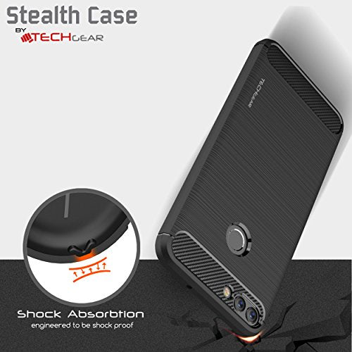 [Stealth Case] Huawei P Smart 2018 Soft Protective Slim Cover with Carbon Fibre Detailing