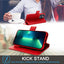 [Leather Wallet Case] Genuine Leather [RFID Blocking] Magnetic Flip Case with Card & Slots and Stand For iPhone 14 Pro