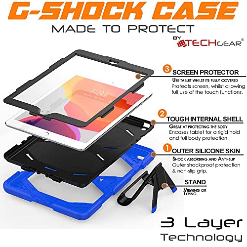 [G-SHOCK Case] Heavy Duty Long Survival Screen Protector Case for iPad 10.2" 2021, 2020, 2019 [9th/8th/7th Generation]