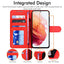 [Wallet Case] Protective Cover with Cash & Card Holder, Stand and Wrist Strap For Samsung Galaxy S23