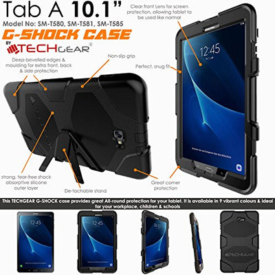 [G-SHOCK Case] Heavy Duty Long Survival Screen Protector Case for Samsung Galaxy Tab A 10.1" (SM-T580 Series)