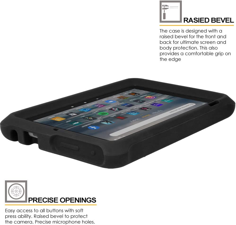 [Bumper Case] Shockproof Soft Easy Grip Case for Amazon Fire 7" (2022 / 12th Generation)