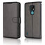 [Wallet Case] Protective Cover with Cash & Card Holder, Stand and Wrist Strap For Motorola Moto E7