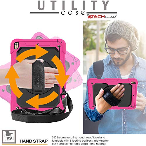 [UTILITY Case] Full Body Shockproof Case with Stand, Hand & Shoulder Strap for Apple iPad Air 3rd Gen 2019 / iPad Pro 10.5"