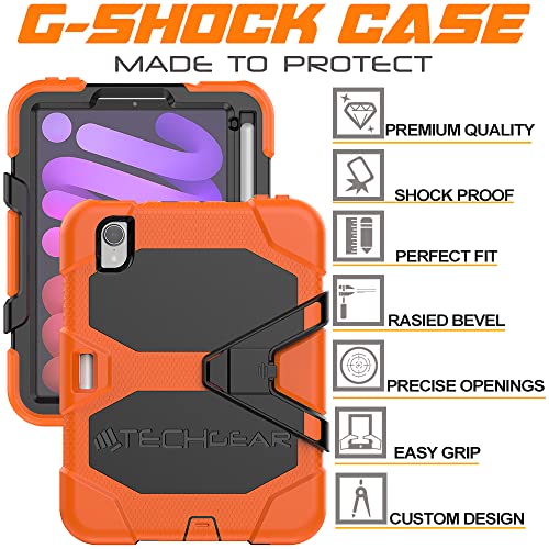 [G-SHOCK Case] Heavy Duty Long Survival Screen Protector Case for Apple iPad Mini 7 / Mini 6 8.3" [7th / 6th Generation]