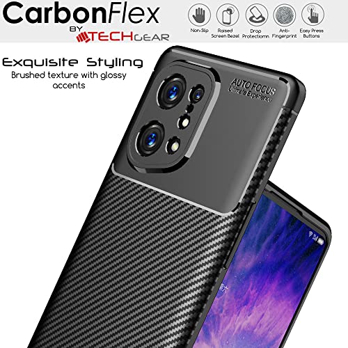 [CarbonFlex Case] Premium Shockproof Soft Slim Cover with Carbon Fibre Effect For Oppo Find X5