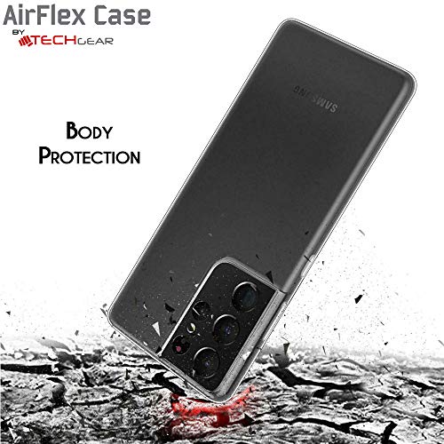 [AirFlex Case] Crystal Clear Slim & Light, Protective,  Soft Gel Cover for Samsung Galaxy S21 Ultra