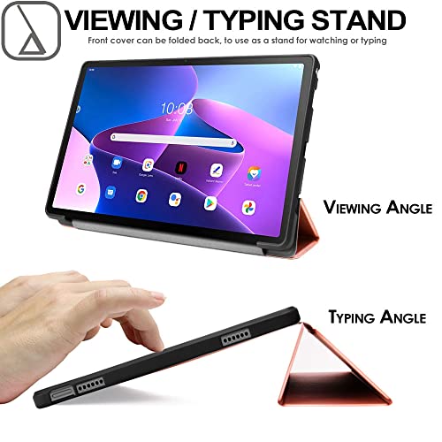 [Smart Case] Slim Stand Cover with Auto Sleep/Wake for Lenovo Tab M10 Plus 3rd Gen 2022 (10.6") TB125 / TB128