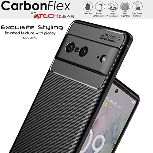 [CarbonFlex Case] Premium Shockproof Soft Slim Cover with Carbon Fibre Effect For Google Pixel 7