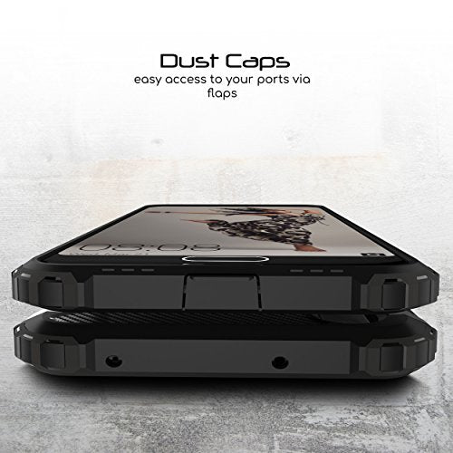 [Tough Armoured Case] ShockProof Dual-Layer Protective Heavy Duty Cover for Huawei P20 Pro