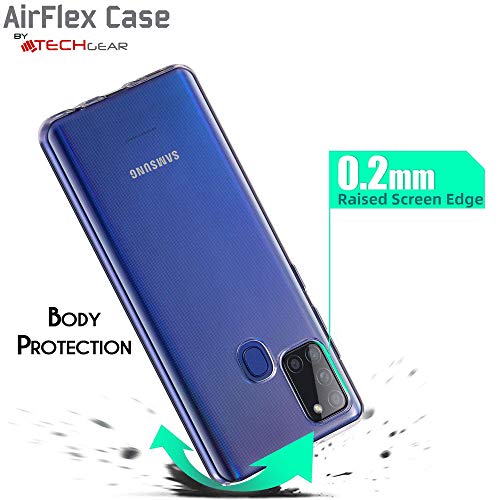 [AirFlex Case] Crystal Clear Slim & Light, Protective,  Soft Gel Cover for Samsung Galaxy A21s