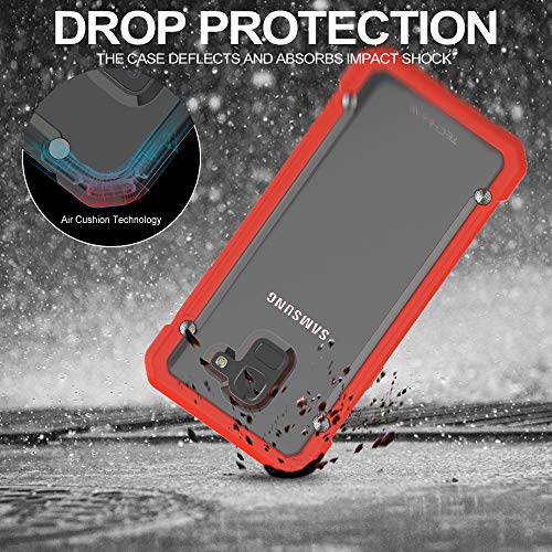 [Fusion Armour Case] Premium Hybrid Tough Heavy Duty, Rugged, Clear Back Bumper Case for Samsung Galaxy J6 2021