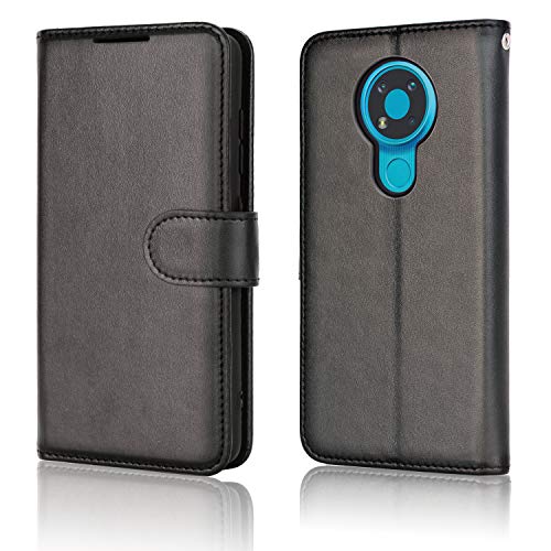 [Wallet Case] Protective Cover with Cash & Card Holder, Stand and Wrist Strap For Nokia 3.4