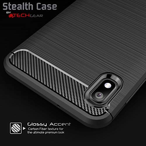 [Stealth Case] Samsung Galaxy A10 Soft Protective Slim Cover with Carbon Fibre Detailing
