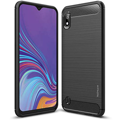[Stealth Case] Samsung Galaxy A10 Soft Protective Slim Cover with Carbon Fibre Detailing