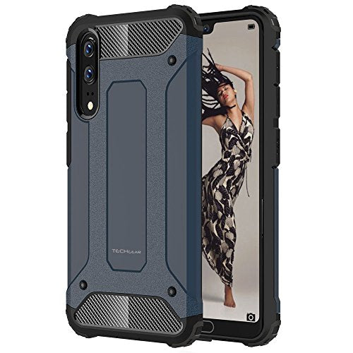 [Tough Armoured Case] ShockProof Dual-Layer Protective Heavy Duty Cover for Huawei P20