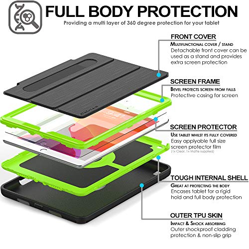 [D-FENCE Case] Tough & Rugged Smart Case For Apple iPad 10.2" 9th, 8th, 7th Generation