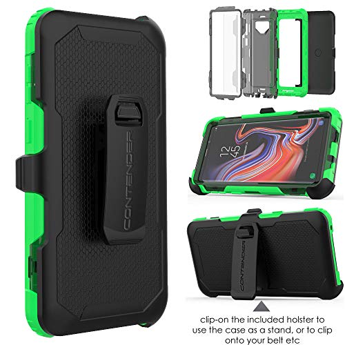 [Contender Case] Samsung Galaxy Note 9 Heavy Duty Case with Built-in Screen Protector, 360 [Full Body] Protective Cover with Kick Stand