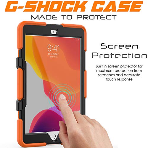 [G-SHOCK Case] Heavy Duty Long Survival Screen Protector Case for iPad 10.2" 2021, 2020, 2019 [9th/8th/7th Generation]