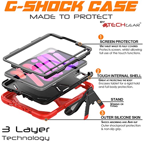 [G-SHOCK Case] Heavy Duty Long Survival Screen Protector Case for Apple iPad Mini 7 / Mini 6 8.3" [7th / 6th Generation]