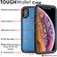 Tough Armoured Wallet 360 ShockProof Case with Card Slots & Stand for Apple iPhone XS Max
