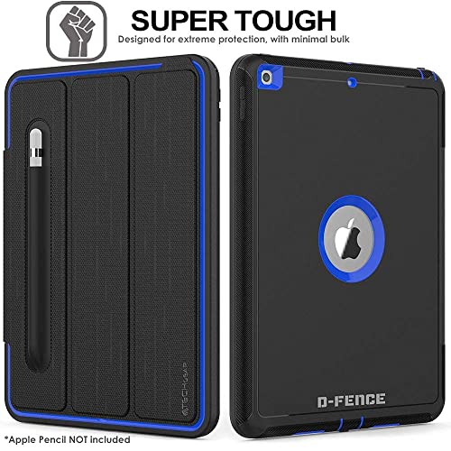 [D-FENCE Case] Tough & Rugged Smart Case For Apple iPad 10.2" 9th, 8th, 7th Generation