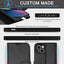 [Leather Wallet Case] Genuine Leather [RFID Blocking] Magnetic Flip Case with Card & Slots and Stand For iPhone 13 6.1"