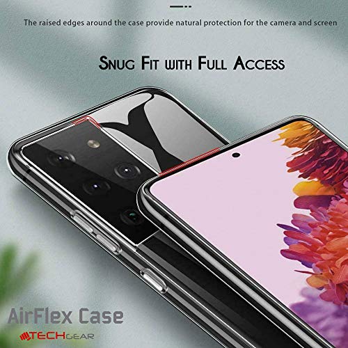 [AirFlex Case] Crystal Clear Slim & Light, Protective,  Soft Gel Cover for Samsung Galaxy S21 Ultra