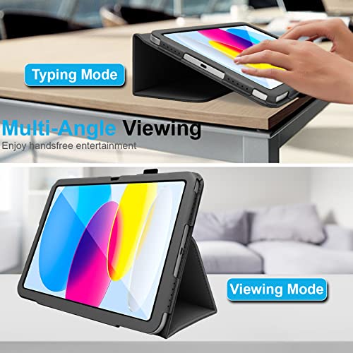 [Folio Case] Smart Cover Stand with Auto Sleep/Wake & Hand Strap For Apple iPad 11th & 10th Generation, iPad 2025 / 2022