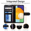 [Wallet Case] Protective Cover with Cash & Card Holder, Stand and Wrist Strap For Samsung Galaxy A52s 5G
