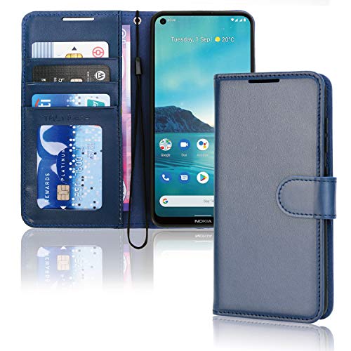 [Wallet Case] Protective Cover with Cash & Card Holder, Stand and Wrist Strap For Nokia 3.4