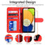 [Wallet Case] Protective Cover with Cash & Card Holder, Stand and Wrist Strap For Samsung Galaxy A03