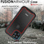 [Fusion Armour Case] Premium Slim Hybrid Tough Heavy Duty, Clear Back Bumper Case for iPhone 11 Pro