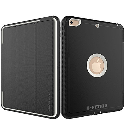 [D-FENCE Case] Tough & Rugged Smart Case For Apple iPad 9.7" (2018 / 2017)