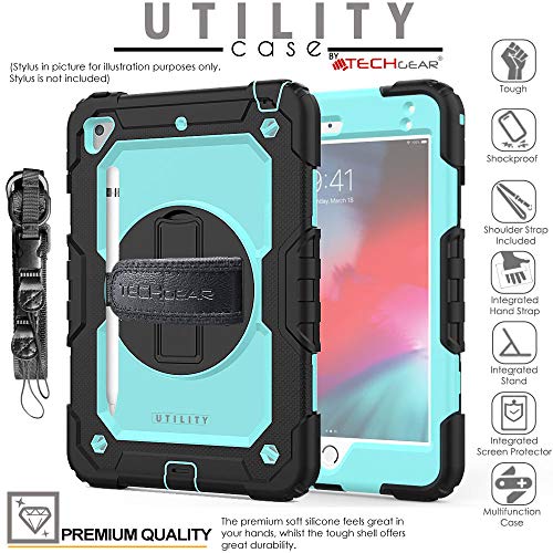 [UTILITY Case] Full Body Shockproof Case with Stand, Hand & Shoulder Strap for Apple iPad Mini 5 / iPad Mini 4