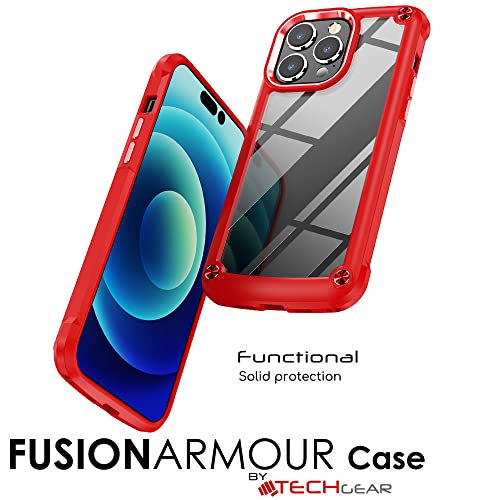 [Fusion Armour Case] Premium Hybrid Tough Heavy Duty, Rugged, Clear Back Bumper Case for Apple iPhone 14 Pro Max 6.7"